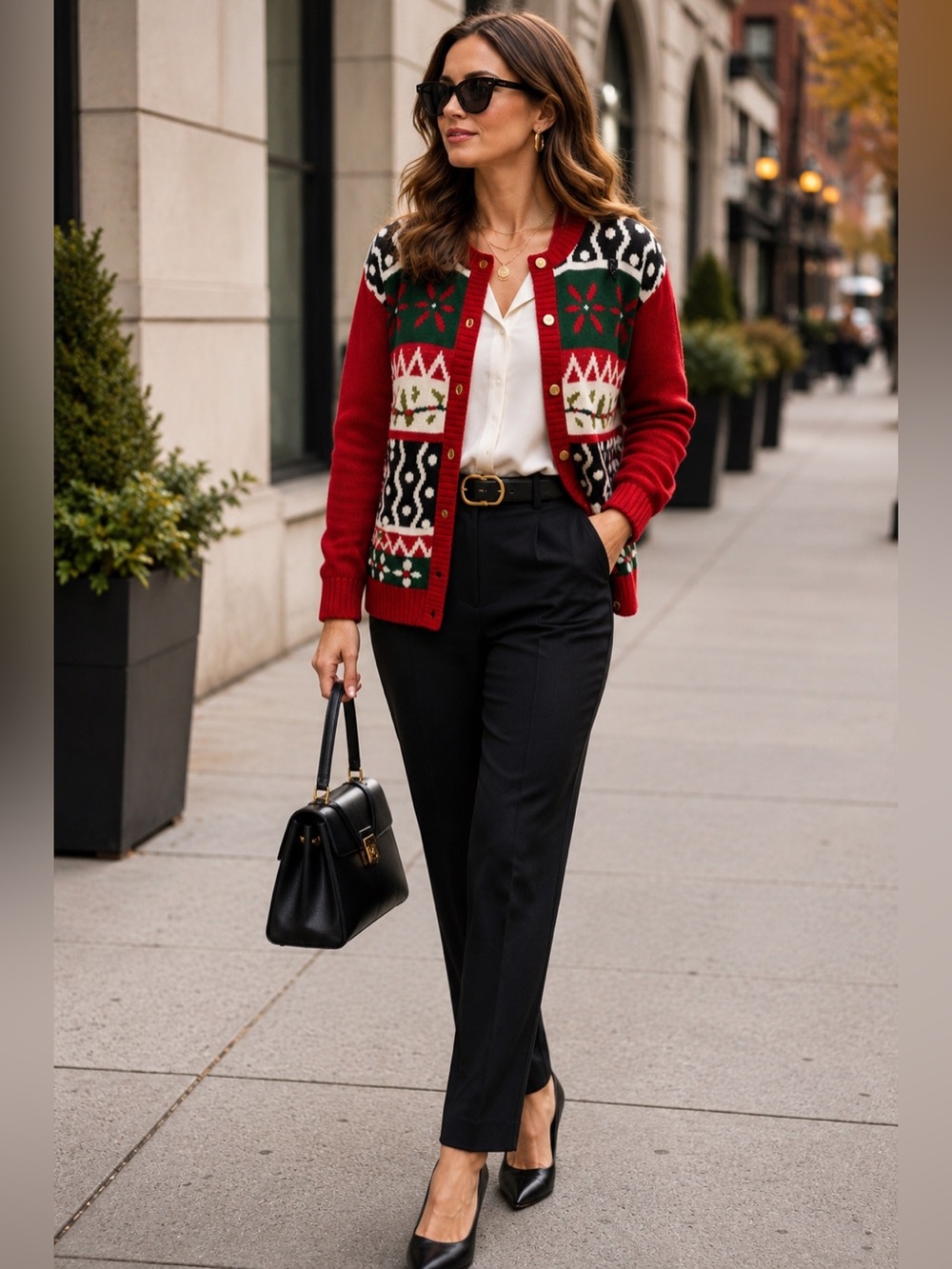 LAURA GAYLE VTG Women's Vintage HOLLY Colorblock Cardigan Sweater L